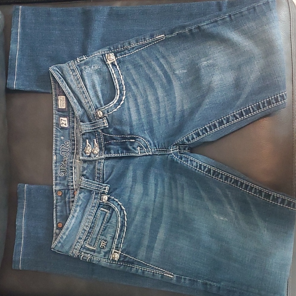 Miss Me Women's Blue Denim Jeans - Size 27